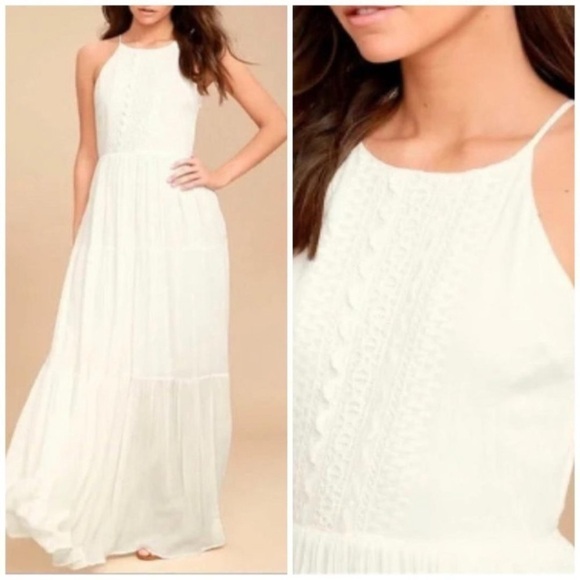 Lulus For Life White Embroidered Maxi Dress - Picture 1 of 12